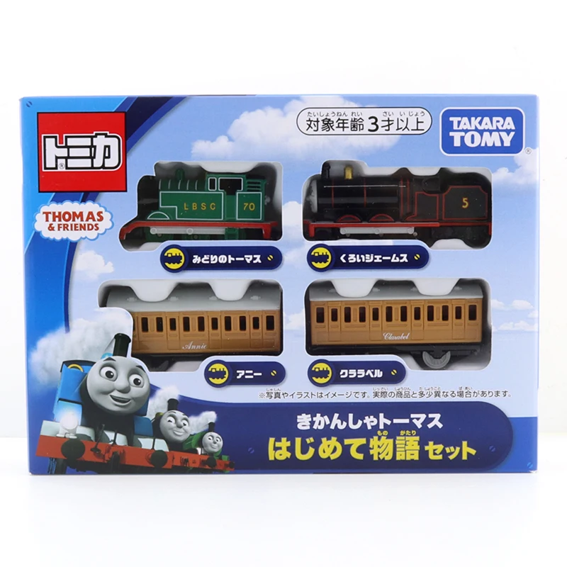 Takara Tomy Thomas Friends Set For The First Time Gift James Annie Clarabel First Story Toy Diecasts Toy Vehicles Aliexpress