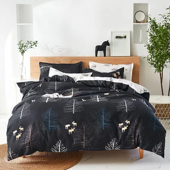 

pensil trees modern bedding set queen double single size duvet cover bed sheet pillow case bed linen set