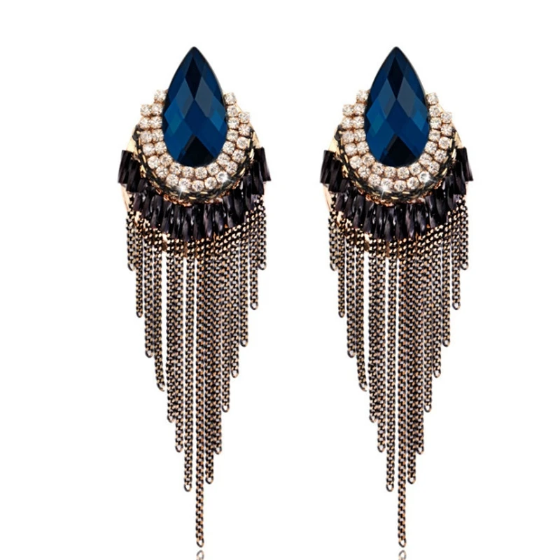 

2019 bohemian earring fringe beaded fringe crystal tassel earring tassel earrings for women