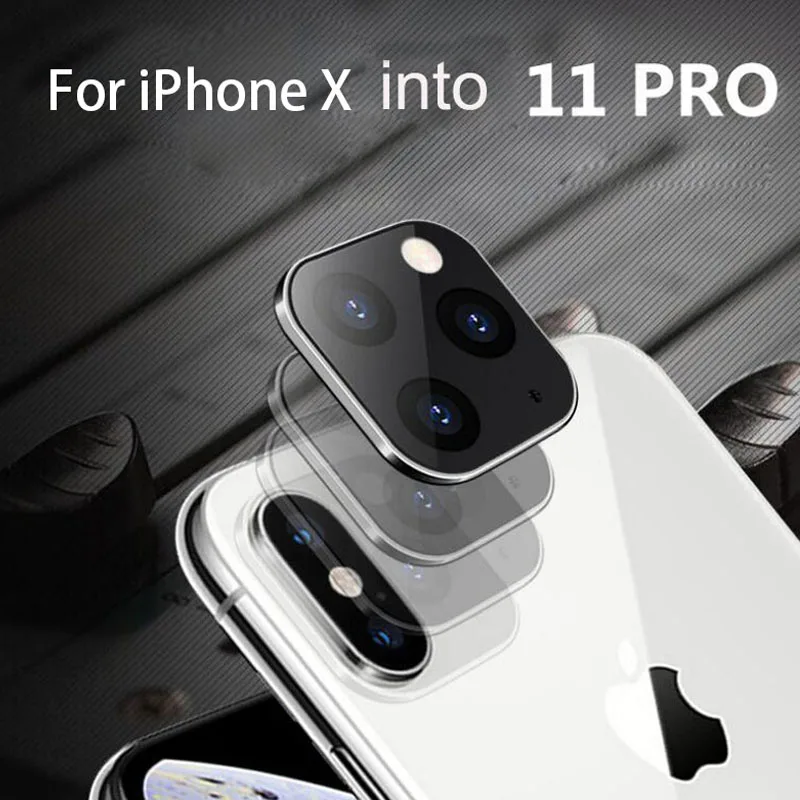 100 шт./лот для iPhone X XS Max поворот на 11 Pro задняя камера объектив изменение закаленное