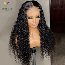 

Brazilian Kinky Curly Human Hair Wig Pre Plucked Curly Deep Wave Lace Frontal Wigs For Women Wet And Wavy 30 inch Lace Front Wig