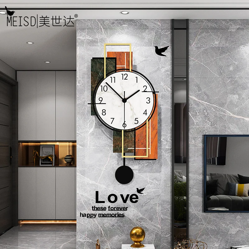 

MEISD Nordic Clocks Creative Large Wall Watch Pendulum Quality Acrylic Clocks Big Living Room Horloge Wall Art Free Shipping