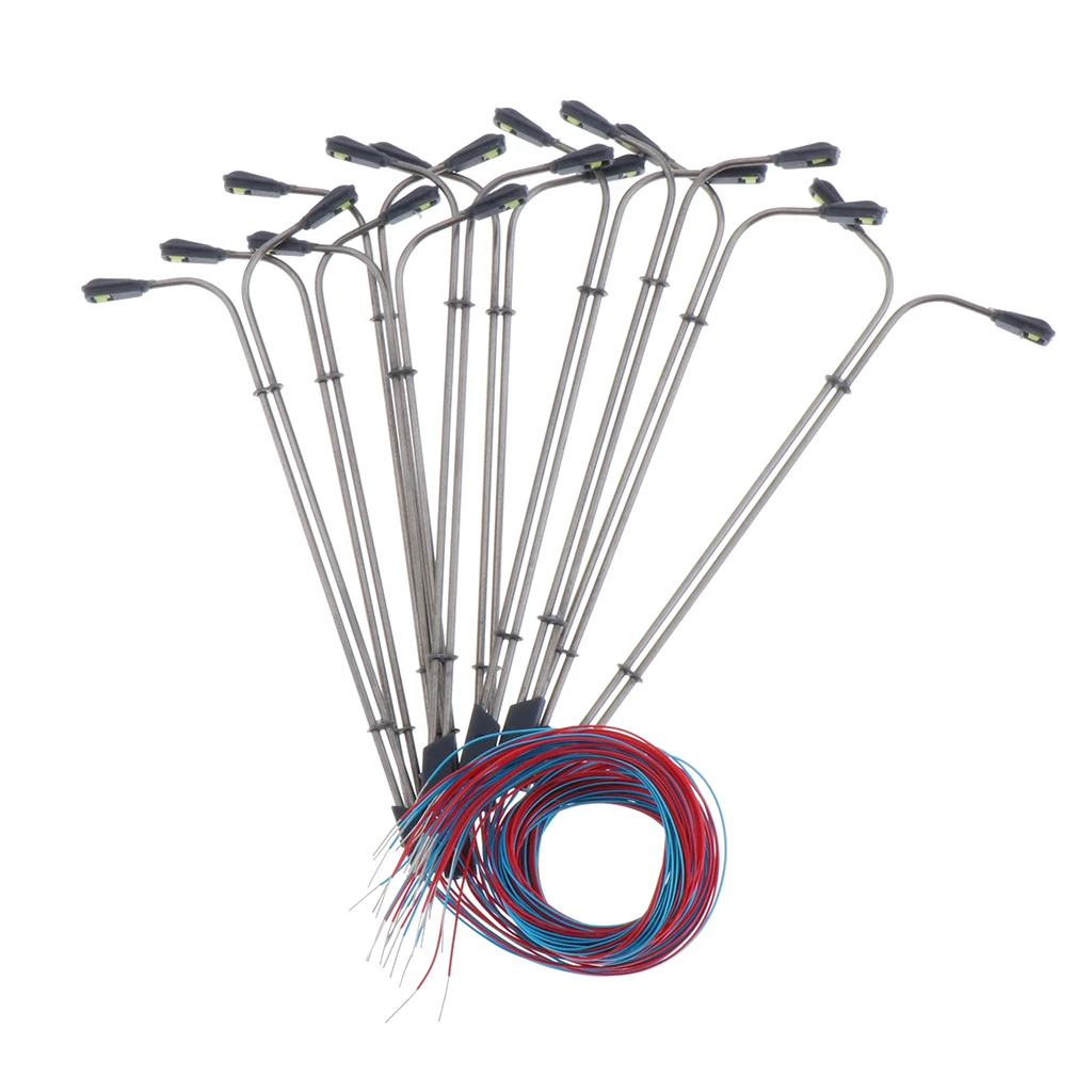 10x Model Railroad Lamppost Lamps Street LED Lights for HO OO N Z Scale 10x Model Railroad Lamppost Lamps Street LED Lights for HO OO N Z Scale