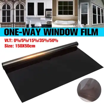 

Top One Way Mirror Window Film 0-50% VLT Vinyl Self-adhesive Reflective Solar film Privacy Window Tint for Home Glass Stickers