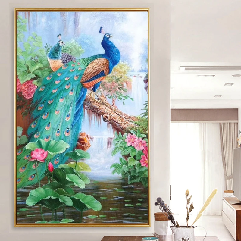 

5D Diamond Embroidery peacock Cross Stitch Full Diamond Painting Animal Mosaic Picture Rhinestone Home Decor