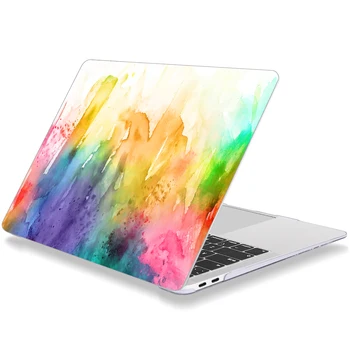

Abstract Hand Drawn Rainbow Lines Pattern Laptop Case For Apple MacBook Retina Air 12 13.3 New Pro 15.4 16 inch Cover shell