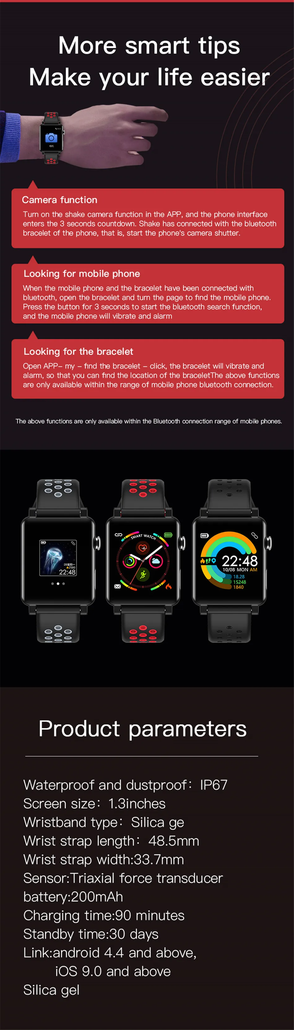 B71 ECG+ PPG Heart Rate Monitor Smart Watch Blood Pressure Sleep Monitor Sports Pedometer Call SMS Reminder Clock Watch