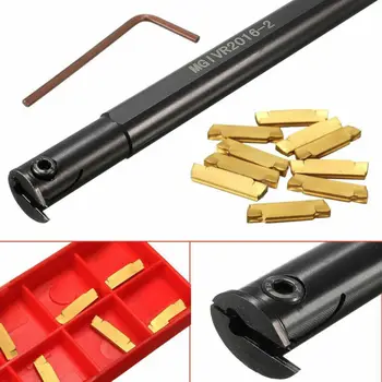 

MGIVR2016-2 Lathe Turning Tool Holder+MGMN200 Inserts Wrench Set Kit Replacement