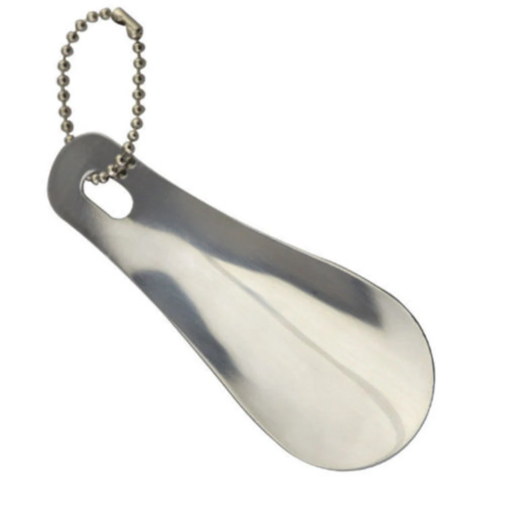 1X NEW 10cm 4" Stainless Steel Metal Shoe Horn Lifter Shoe Spoon LEUS 