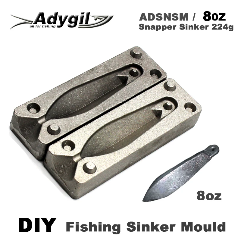 Adygil DIY Рыбалка Snapper грузило плесень ADSNSM/8 унций Snapper грузило 224 г 1 полостей|Рыболовные снасти| | АлиЭкспресс