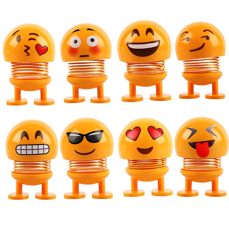 Car Shaking Head Toys Ornaments Bobblehead Nod Dolls Cute Cartoon Funny Wobble Head Robot Car Decoration Interior Accessories