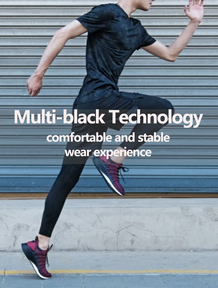 Xiaomi mi jia Для мужчин спортивные кроссовки для бега 3 новых 3D рыбья кость несколько черный Технология обеспечивающие Безопасность Светоотражающие дизайн и удобные