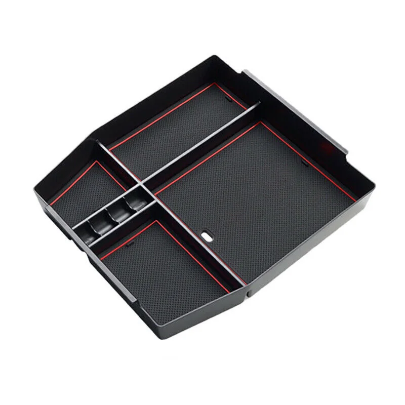 

1pc car Armrest Center Console Organizer Storage Box for Ford F150 2015-2019 ABS&PU Leather Center Console Storage Box