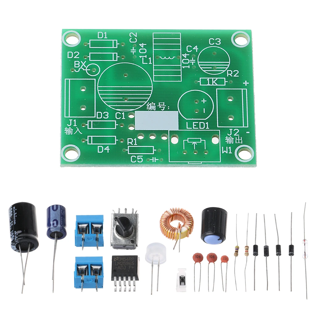Новый LM2596 DIY Kit Регулируемый Напряжение стабилизатор Бак Сыходзь Питание модуль Прямая поставка 11