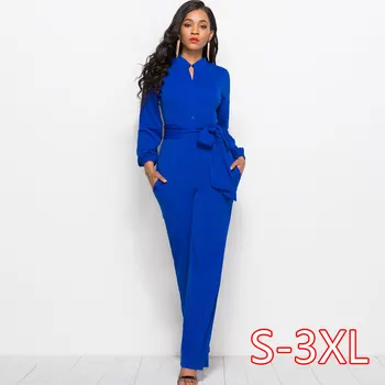 

Autumn Jumpsuit Women Bandage Lace-up Long Sleeve Jumpsuit Casual Rompers Female Women 2020 Rompers Womens Jumpsuit Plus Size