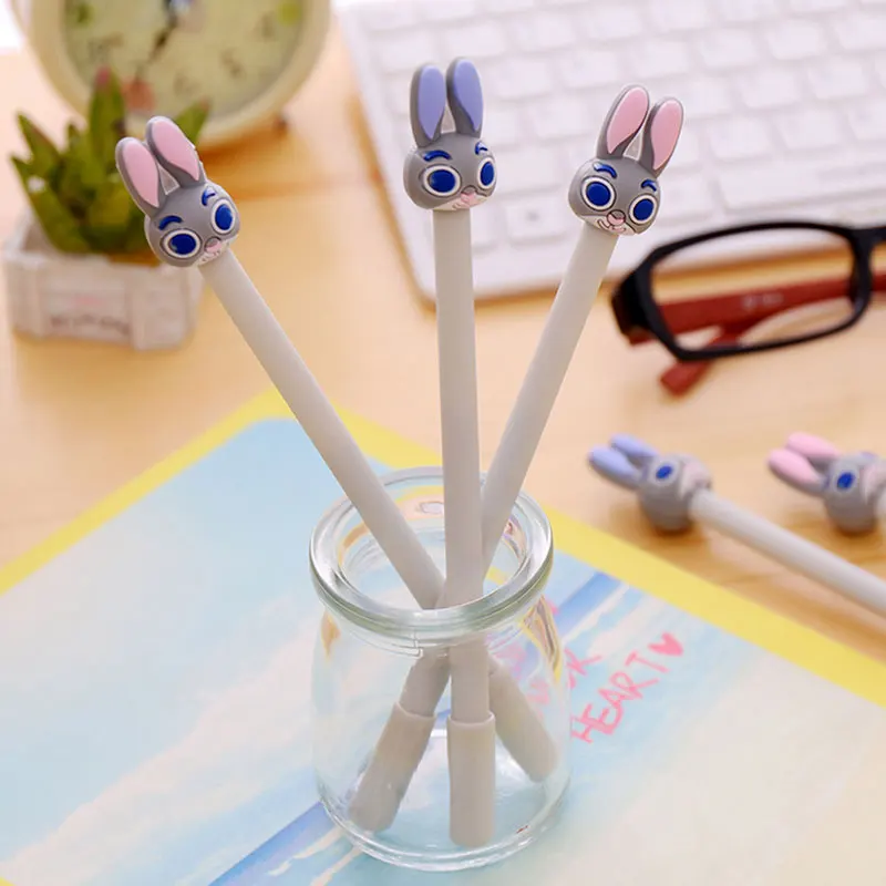 Мультяшный кролик гелевая ручка животное письменная ручка дети kawaii канцелярские пластиковые материалы офисные школьные принадлежности papelaria подарок для детей
