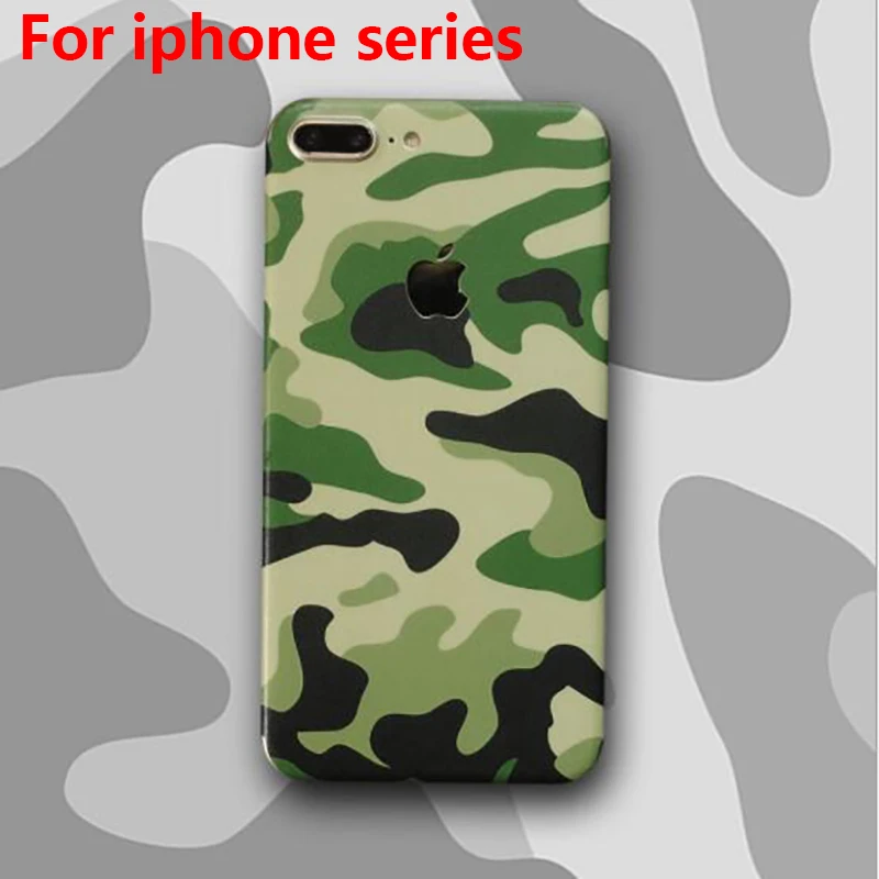 

New Camouflag Pattern Sticker For iPhone 5 6 6S 7 8 Plus Back Film Thin Protector Protective Cover Paste Rear Decorative Sticker
