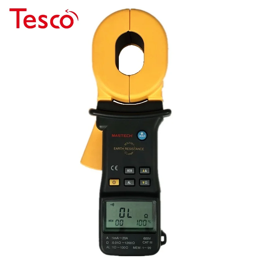 

MASTECH MS2301 Protable 0.01Ohm High Accuracy Digital Advanced Earth Ground Resistance Clamp Meter Tester Megger Megohmmeter