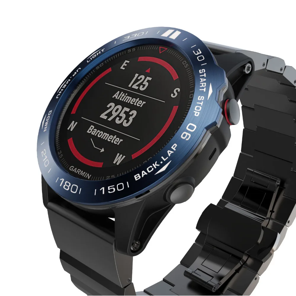 BEHUA Модный чехол для Garmin Fenix 5/Fenix 5X/5X plus, Смарт-часы, металлическая рамка, клейкая Защитная крышка