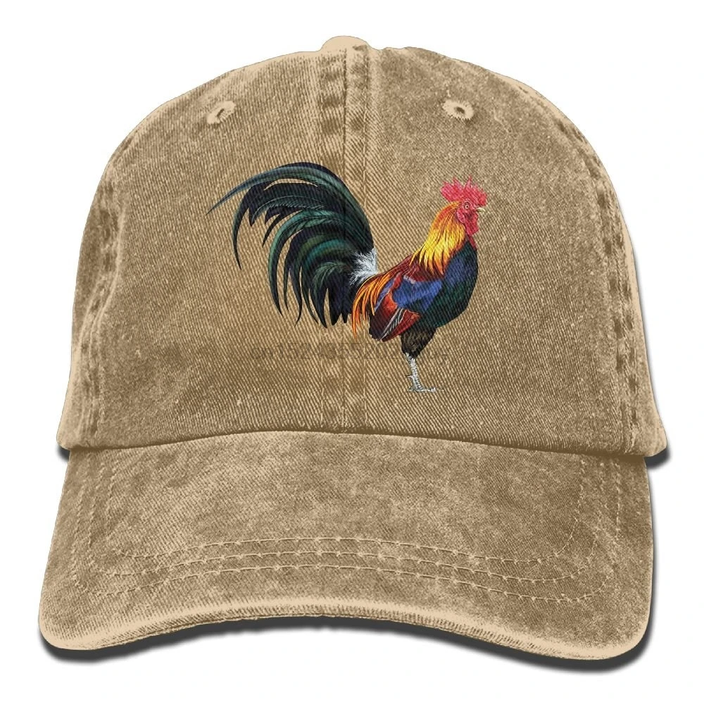 Unisex The Lifelike Rooster Funny Logo Summer Fashion Cotton Baseball