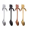 New Arrival Mini 304 Stainless Steel Cartoon Cat Spoon Long Handle Flatware Coffee Drinking Tools Kitchen Gadget Kitchen Tools ► Photo 3/6