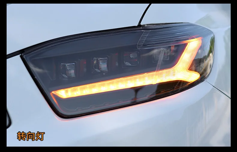 Автомобильный Стайлинг для фары Toyota Highlander 2007-2011 светодиодный фары DRL Bi-светодиодный объектив высокого ближнего парковка противотуманных фар Все светодиодный