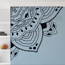 Творческий четверть медитации Мандала настенные наклейки ПВХ Настенные Декоративные наклейки спальня гостиная Угловые настенные наклейки DW717