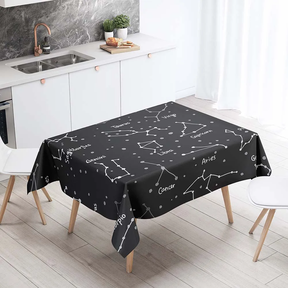 

Magnificent Tablecloth 3D Printing Cosmos Starry Design Table Decoration On Rectangluar Table