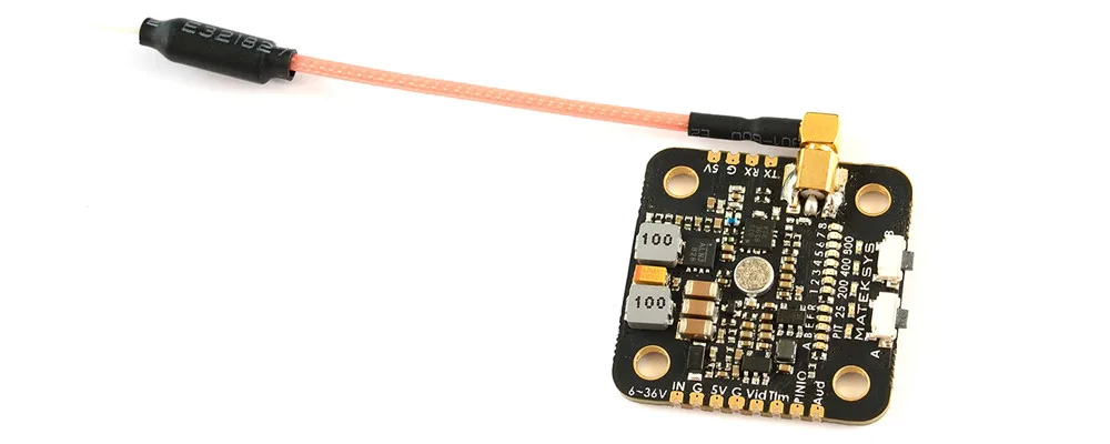 Matek Системы VTX-MINI 5,8G 40CH Pit/25/200/400/800 МВт FPV видеопередатчик VTX для FPV гоночного дрона с дистанционным управлением