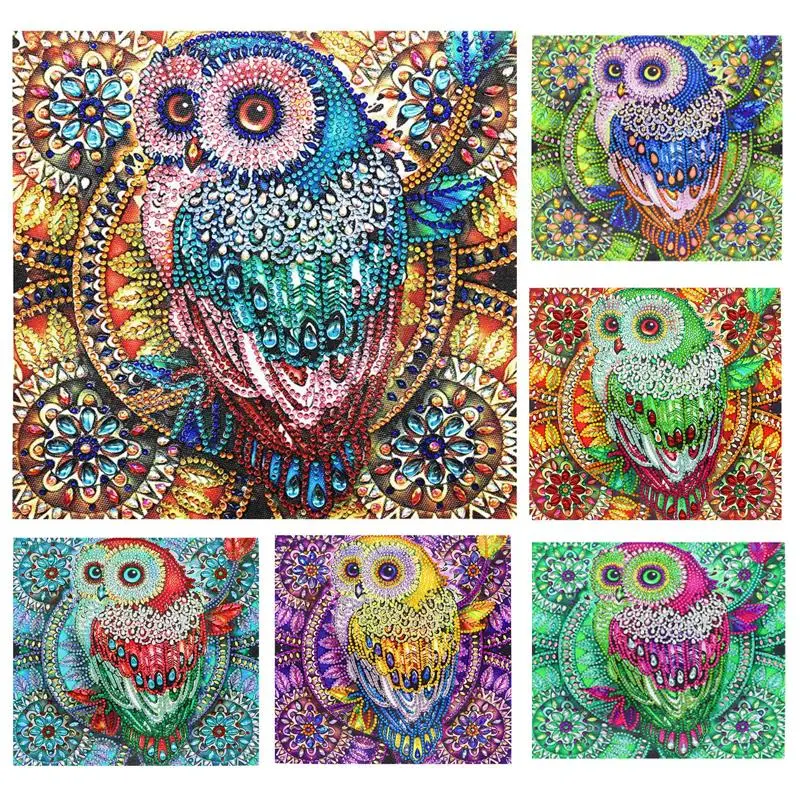 Owl Butterfly Flowers 5D Special Shaped Diamond Painting Embroidery Needlework Rhinestone Crystal Cross Craft Stitch Kit DIY diamond painting diamond painting accessories