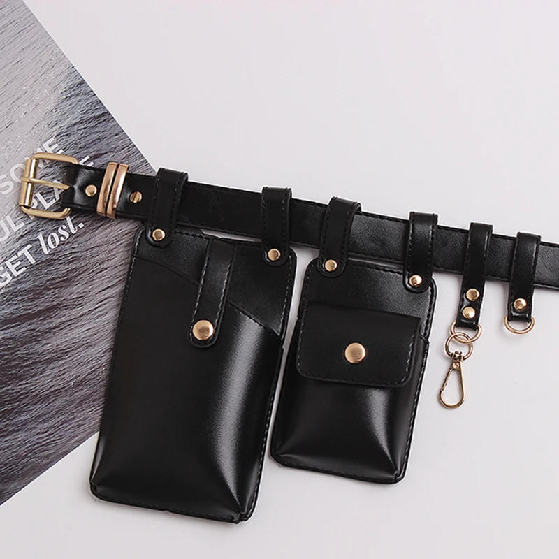 TWOTWINSTYLE Vintage Synthetic Leather Women's Belt Beading Hit Color Patchwork Bag Belts For Female Fashion Autumn Tide
