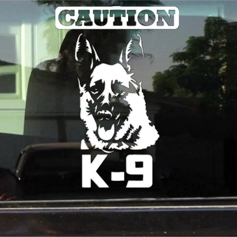 15*22 см внимание K9 Пособия по немецкому языку овчарка Забавный автомобиля Стикеры