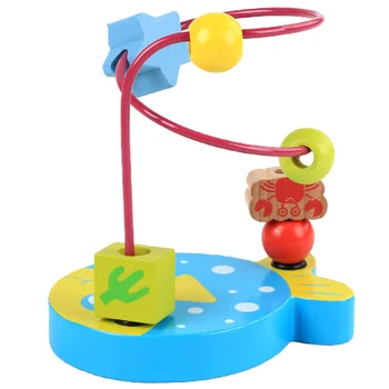 

Kids Mini Beads Toy Funny String Beads Game Hand-eye Coordination Playthings Blue