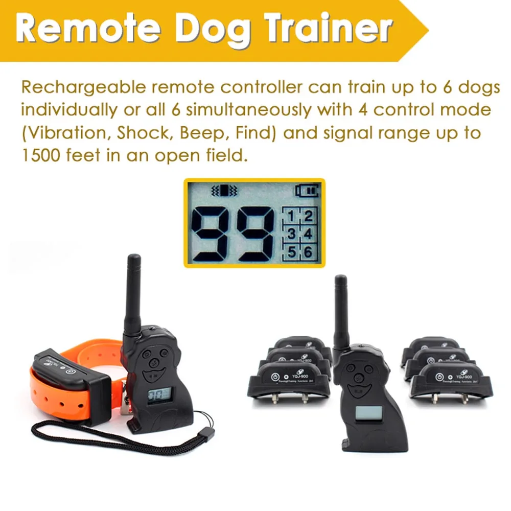 Dog Training Fence Pet Dog Electric Fence Shock Vibration Sound With Dog Remote Control For Small To Big Dogs Training Collars Fencing System