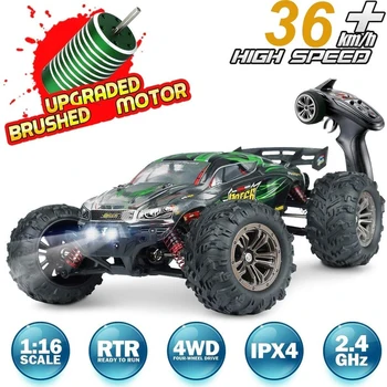 

1:16 Scale RC Car All Terrain 4WD Waterproof Car High Speed 36KM/h Off-Road 2.4G RC Monster Truck RTR