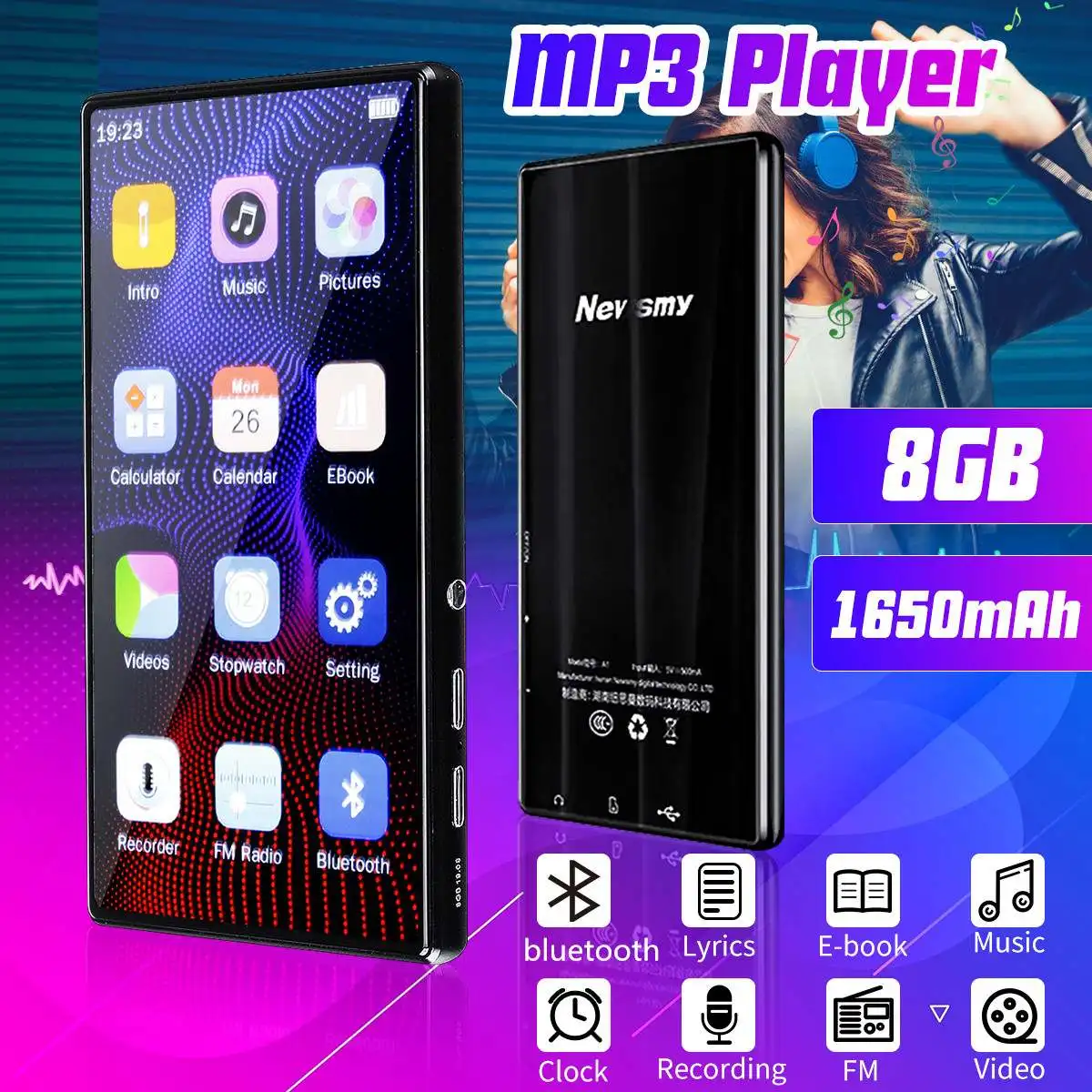 5 Inches Full Touch Screen Mp3 Player Bluetooth 8gb Music Player With Built In Speaker Support Fm Radio Recording Video E Book Buy At The Price Of 53 99 In Aliexpress Com Imall Com