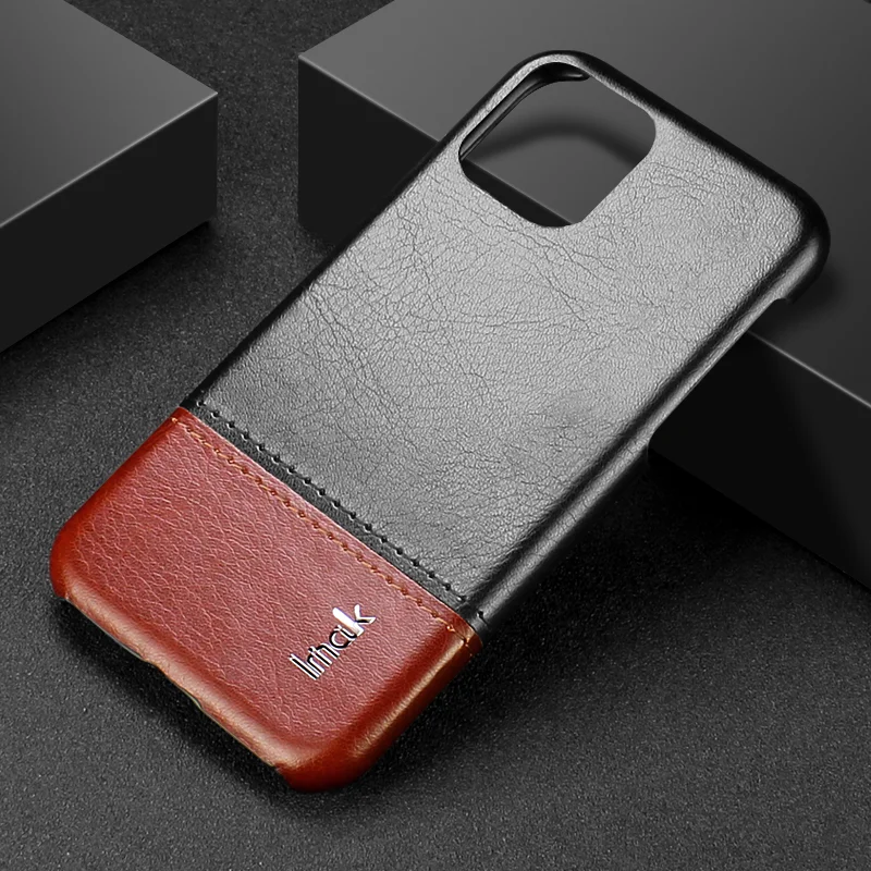 IMAK Роскошный лаконичный кожаный чехол для нового iPhone 11Pro Max задняя крышка протектор экрана для iPhone 11 Pro Max чехол iPhone11 Coque