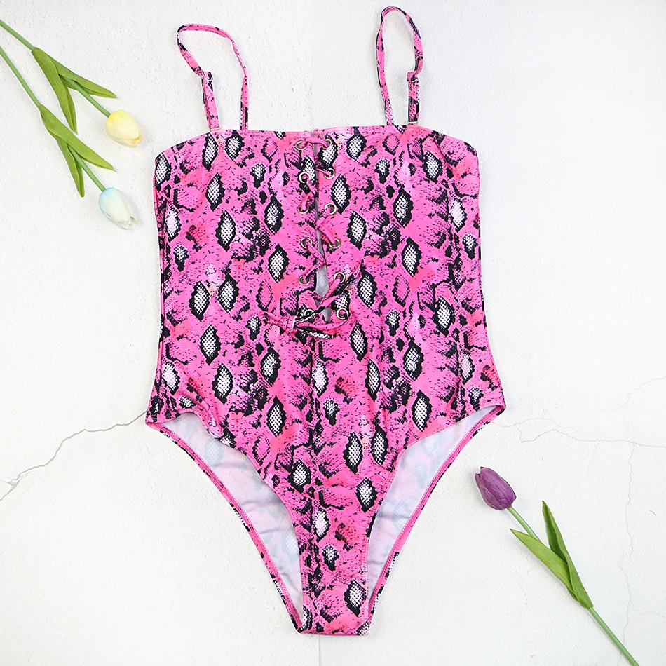 pink snakeskin one piece