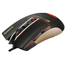 Apedra A5, компьютерная игровая мышь, USB, проводная, 7 кнопок, 3200 dpi, эргономичный, RGB светодиодный, оптическая мышь для ПК, ноутбука, ноутбука