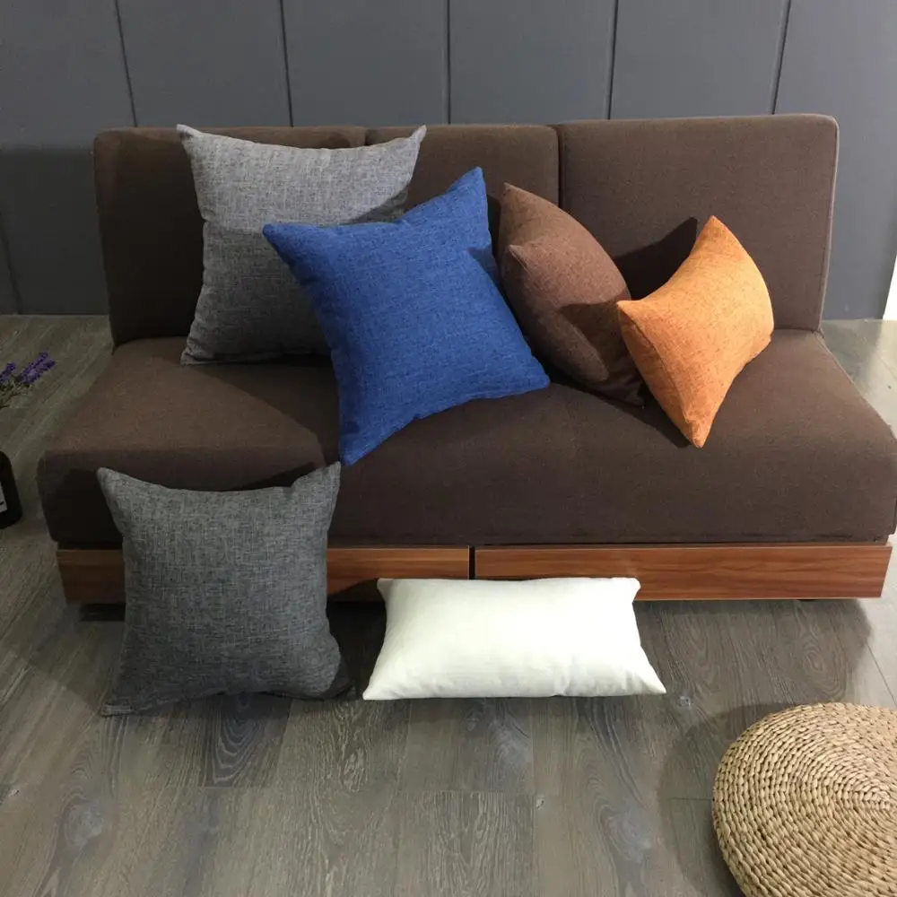 

Thick Cotton Linen Cushion-Cover Pillow-Case Home-Decor Logo Print Available 40 x 40 /30 x 50/45 x 45/50x 50 /40 x 60 CM