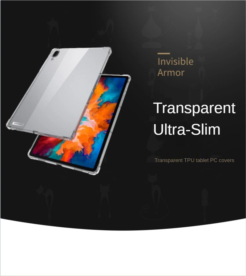 Transparent TPU Case for Lenovo Tab P11 TB-J606F 11 inch Silicon Soft Shell Airbag For Lenovo Tab P11 Pro TB-J706F 11.5" portable tablet stand