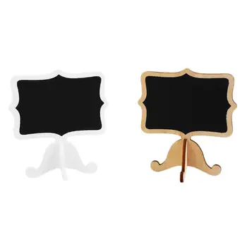 

Chalkboard Decals Mini Wooden Blackboard Table Top 10pcs Party Home Decor
