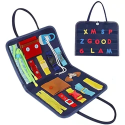 Kids Montessori Toys Early Educational Learning Buckle Training Essential Toy Baby Busy Sensory  Board For Girls Boys Gift