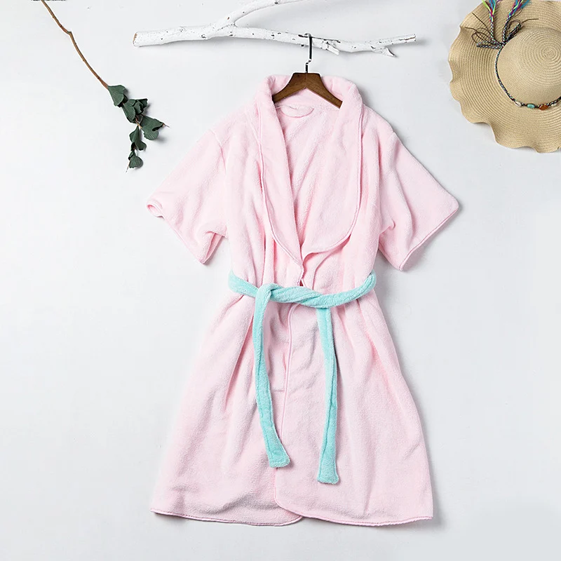 GIANTEX, женские банные полотенца для ванной, для взрослых, банный халат, халат, пижама, для тела, спа, банное платье - Цвет: Розовый