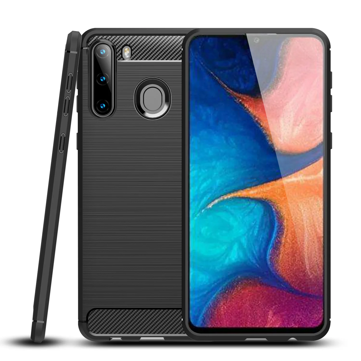 Чехол из углеродного волокна для Samsung Galaxy A30 чехол ТПУ телефона A40 360 полностью