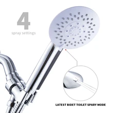 Rainfall Shower Head High Pressure 4 Function Spray ABS Bathroom Accessories Pommeau De Douche Bidet Toilet Mode Alcachofa Ducha