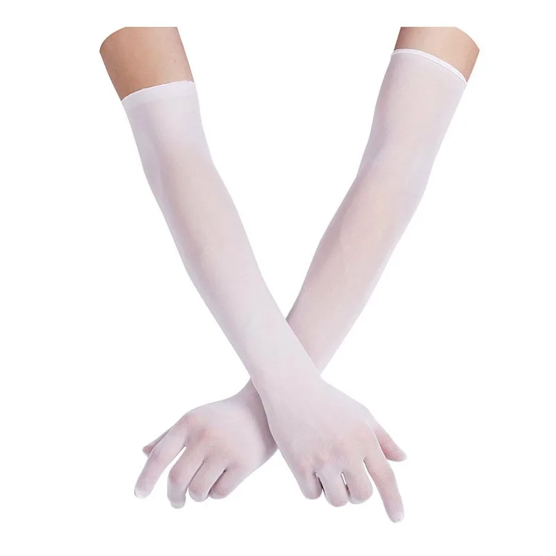 Unisex 8D Shiny Long Evening Gloves Theater Dancer Costume Pantyhose Tights 