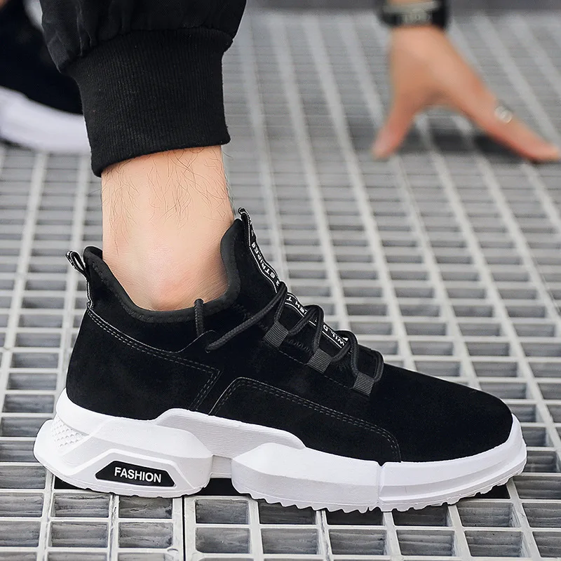 

2019 Autumn And Winter New Style Casual Breathable wa zi xie Korean-style Thick Bottomed MEN'S Shoes Trend Students Hight-top At