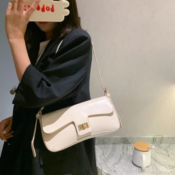 

Light Wild Simple Female Daily Bag Simple Women Pure Color Casual Hobo Shoulder Bags Leather Crossbody Handbags