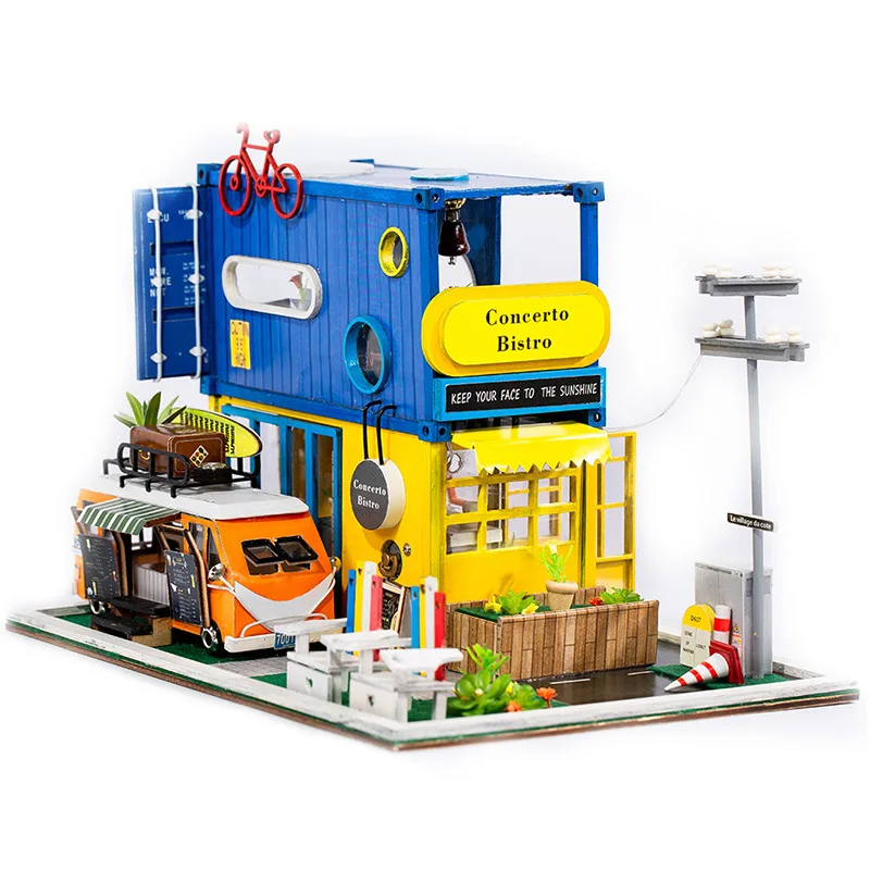 Игрушки для детей Diy Кукольный дом Diy Миниатюрный Кукольный домик с мебели подарок на день рождения креативные подарки